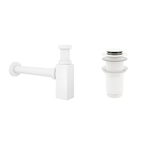 Акционный набор 2 в 1 Wellsee Drainage System 182113002, сифон для раковины, донный клапан, матовый