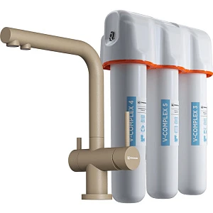 Смеситель для кухонной мойки Omoikiri Nagano-P CA 4217.8028P карамель с фильтром Pure Drop Lite