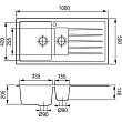 Мойка кухонная TopZeroCindy 1000.500 15-49 Titan 49, 50х100 см - превью 1