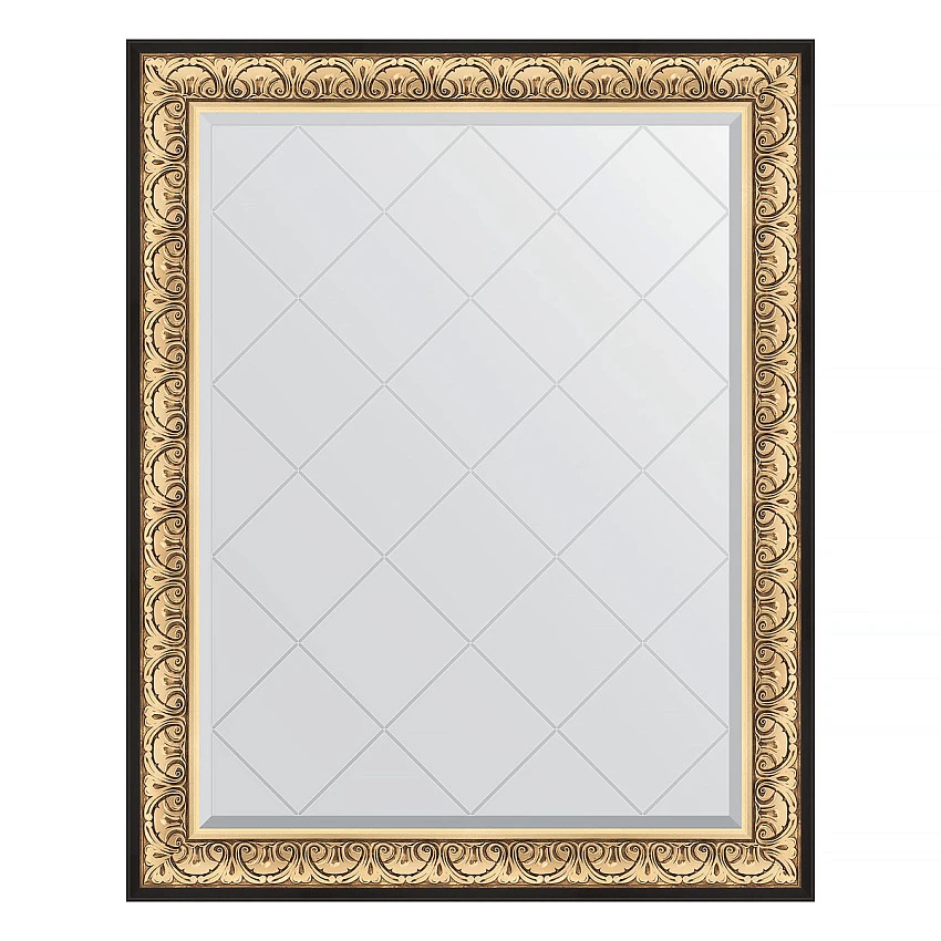 Зеркало в багетной раме EVOFORM EXCLUSIVE-G BY 4380 барокко золото 106 мм 100x125