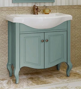 Тумба с раковиной Caprigo Verona 80 blue white, 2 двери