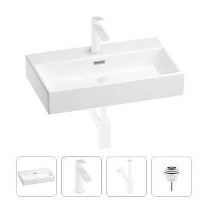 Раковина для ванной Wellsee Graceful Pro 201002965 в наборе 4 в 1