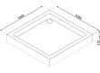 Поддон для душа Black&White Stellar Wind SQ-10H - превью 2