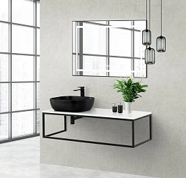 Мебель для ванной BelBagno Kraft 120 L черная
