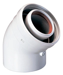 Колено Baxi 45° 60/100 мм KHG714101610