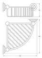 Полка 3SC Stilmar STI 208 угловая, золото - превью 1