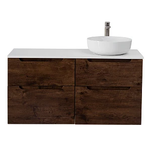 Тумба со столешницей BelBagno Etna H-60 120 R подвесная, 4 ящика, Rovere Moro
