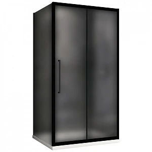Душевой уголок Abber Schwarzer Diamant 100х80 AG30100BMH-S80BM стекло матовое, профиль черный