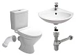 Комплект Унитаз Santek Лига WH302141 + Гофра AlcaPlast + Рукомойник Cersanit Sigma + сифон AlcaPlast - превью 1
