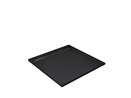 Поддон для душа WeltWasser WW TRS 100 STONE-BL 100х100 черный с сифоном