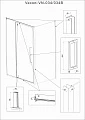 Душевой уголок Veconi Rovigo RV-034 100x80x195 см, профиль xром, стекло прозрачное - превью 2