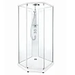 Передняя панель IDO Showerama 10-5 Comfort 90х90 прозрачное стекло, профиль белый - превью 1
