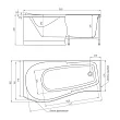 Акриловая ванна Timo Vino 150х90 L - превью 1