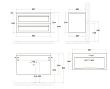 Тумба для комплекта Art&Max AM-Platino-1000-2C-SO-BL белый глянец, подвесная - превью 2