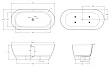 Ванна из искусственного камня Cezares Relax 170х80 Solid Surface - превью 2