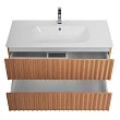 Мебель для ванной Art&Max Elegant 100 подвесная, 2 ящика, с LED подсветкой ручек, бран - превью 2