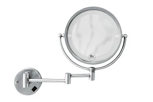Косметическое зеркало Boheme Brillante 505 с подсветкой, двустороннее, с увеличением, хром