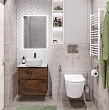 Мебель для ванной BelBagno Etna H-60 60 подвесная, со столешницей, 2 ящика, Rovere Moro