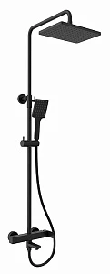 Душевая стойка Kaiser Cube 01582-9 с изливом, черный матовый