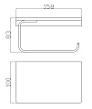 Держатель для туалетной бумаги с полкой D&C Domincare DC8904-1MB черный матовый - превью 1