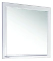 Зеркало ASB-Woodline Бергамо 85 белое с серебряной патиной - превью 1