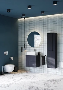 Мебель для ванной Roca Luna 60 подвесная, 2 ящика, со столешницей, синий матовый