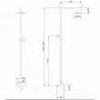 Душевая стойка Abber Weiss Insel AF8020W хром/белый - превью 2