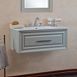 Тумба с раковиной La Beaute Classic Cornelia 85 серый шелк матовый, фурнитура серебро