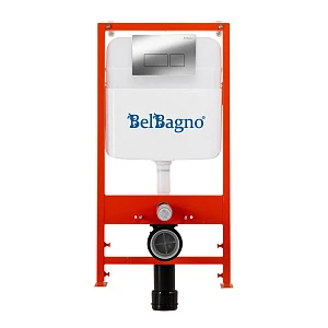 Инсталляция для унитазов BelBagno BB026/BB041CR с кнопкой смыва хром глянцевый