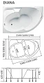 Акриловая ванна 1Marka Diana 150x90 R - превью 2