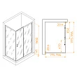 Душевой уголок RGW Passage PA-245 120x80x190 профиль хром, стекло прозрачное - превью 2