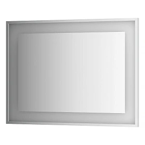 Зеркало EVOFORM LEDSIDE BY 2205 в багетной раме со светильником 100x75 см серое