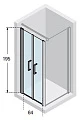 Душевая дверь в нишу Novellini Giada 2B GIADN2B78-1K 78-84 см - превью 2