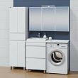 Мебель для ванной СанТа Марс 59 L напольная с ящиками белая над стиральной машиной