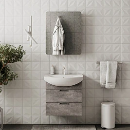 Мебель для ванной Volna Vario Z.60.2Y подвесная, цемент/белый