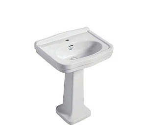 Раковина с пьедесталом Simas Londra LO924 + LO905 68x51 см с 1 отверстием под смеситель