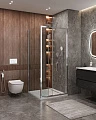 Душевой уголок Cezares Molveno MOLVENO-AHF-31-90/80-C-CR-IV 90х80х195 см, профиль хром, стекло прозрачное - превью 1