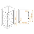 Душевой уголок RGW Passage PA-145 80x100х185 профиль хром, стекло прозрачное - превью 2
