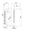 Смеситель Fiore Kube 100NN8554 для раковины напольный черный - превью 1