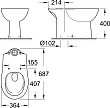 Унитаз-компакт Grohe Bau Ceramic 39429000 вертикальный выпуск - превью 2