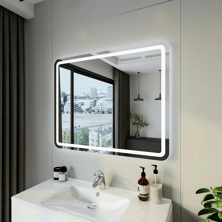 Зеркало Бриклаер Эстель-1 100 с подсветкой LED, на взмах руки