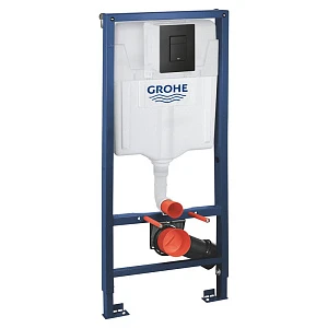 Инсталляция для унитазов Grohe Rapid SL 39939000 c черной кнопкой смыва