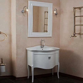 Мебель для ванной La Beaute Classic Nicole белый глянец, фурнитура хром