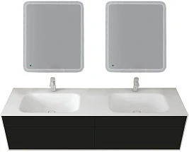 Мебель для ванной Cezares Titan 180 см подвесная, Shiny black acrylic