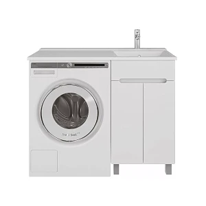 Тумба с раковиной SanStar Эллада 50 напольная, белая (раковина Персона 110 R)