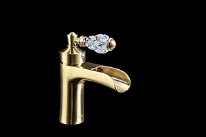 Смеситель Boheme Vogue Crystal 201-CRST для раковины, бронза