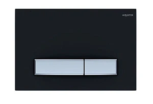 Кнопка смыва Aquatek Slim KDI-0000031 черная матовая/хром