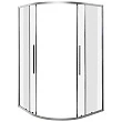 Душевой уголок DTO HC 90 Chrome стекло прозрачное, профиль хром - превью 2