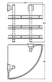 Полка FBS Esperado ESP 073 угловая 3-х ярусная - превью 2