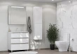 Тумба с раковиной Roca The Gap 80 подвесная, 3 ящика, белый глянец - превью 1